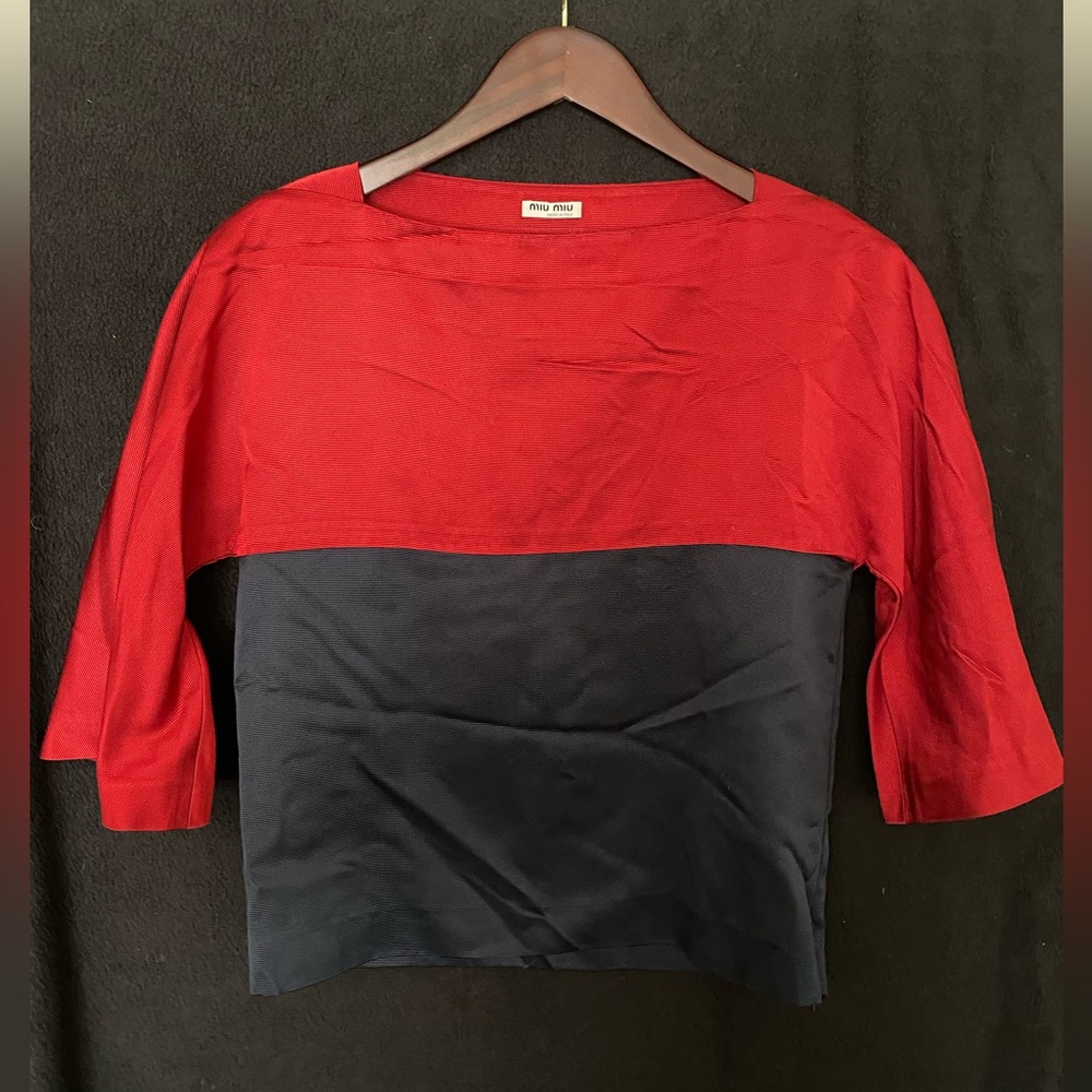 Miu Miu Designer Women’s Top - 100% Silk - Size M - EXCELLENT Condition
